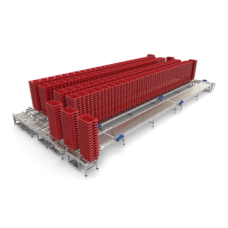 Macchina da stack di casse (Unstack)
