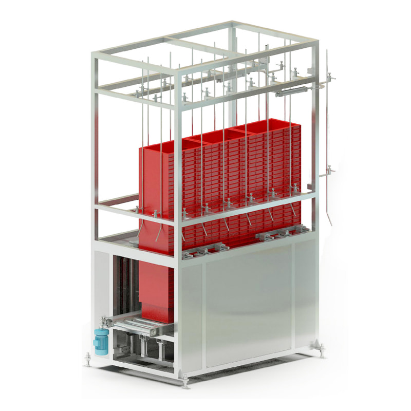 Macchina da stack di casse (Unstack)